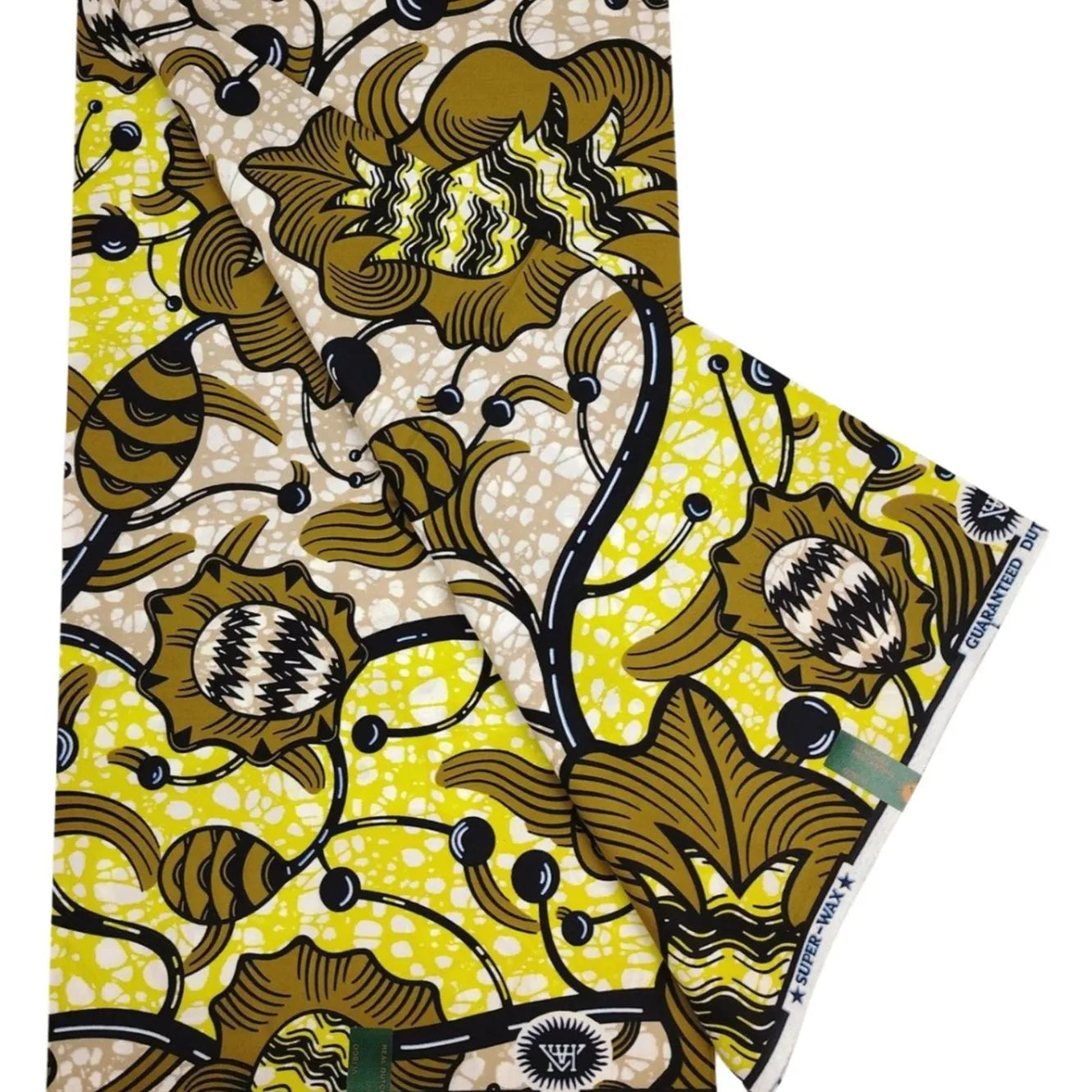 6 Yards Long,4 Colors,Cotton African Wax Batik Fabric,Ideal for DIY Sewing Cushion Covers Sofa Upholstery Summer Dress Pants Clothes R1208