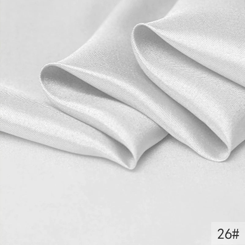 40Colors!45'' Wide 8MM Thin Solid Color Silk Fabric for Summer Dress Cheongsam Pants Pajamas Thin Silk Fabric by Yard DIY Sewing Material F129