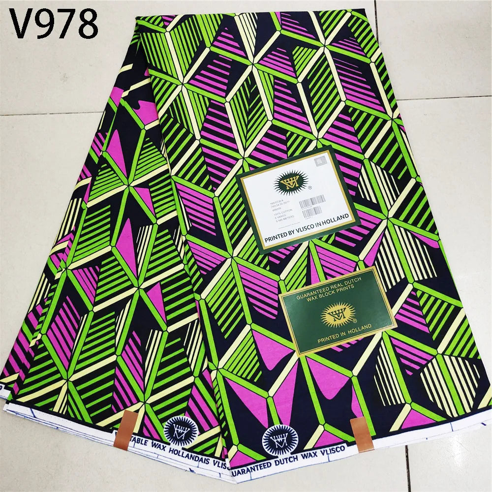 115CM Wide 6Yards Long,African Printed Wax Fabric,Cotton Batik Fabric for DIY Sewing Cushion Clothes Curtain 13 Patterns Available R736