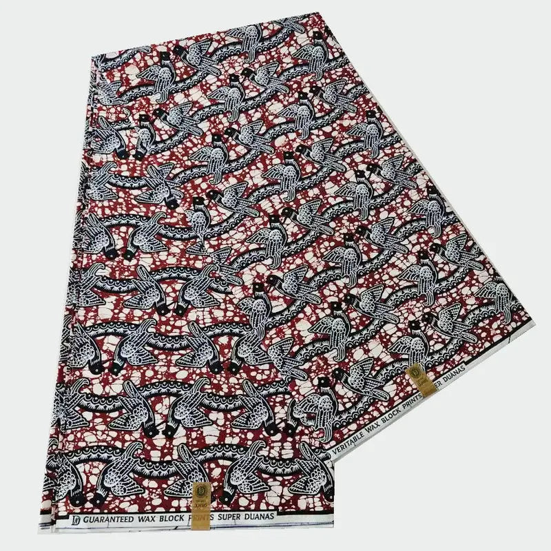 African Style Printed Wax Fabric for Sewing Crafting,115CM Wide 24*24Yarns,Batik Cotton Fabric for Summer Clothes Cushion R990