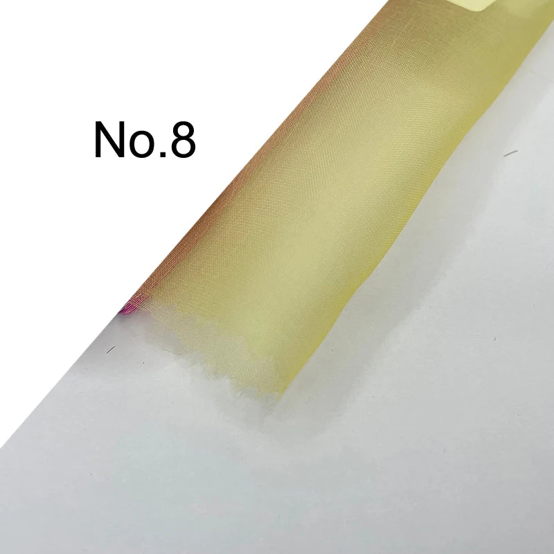 35Colors Available!43'' Wide 6MM Solid Color Silk Organza Fabric for Bubble Dress DIY Clothing Stiff Thin Fabric DIY Sewing Material F112
