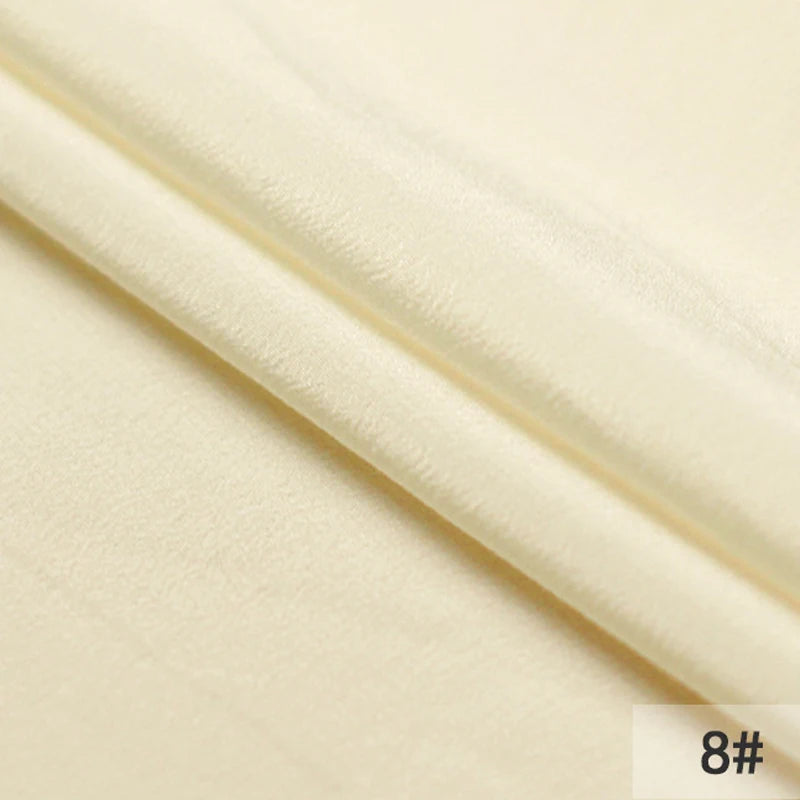 44Colors!114CM Wide 16MM Solid Color Silk Crepe de Chine Fabric for Summer Spring Dress Cheongsam Thin Soft Silk Fabric DIY Sewing Material F119