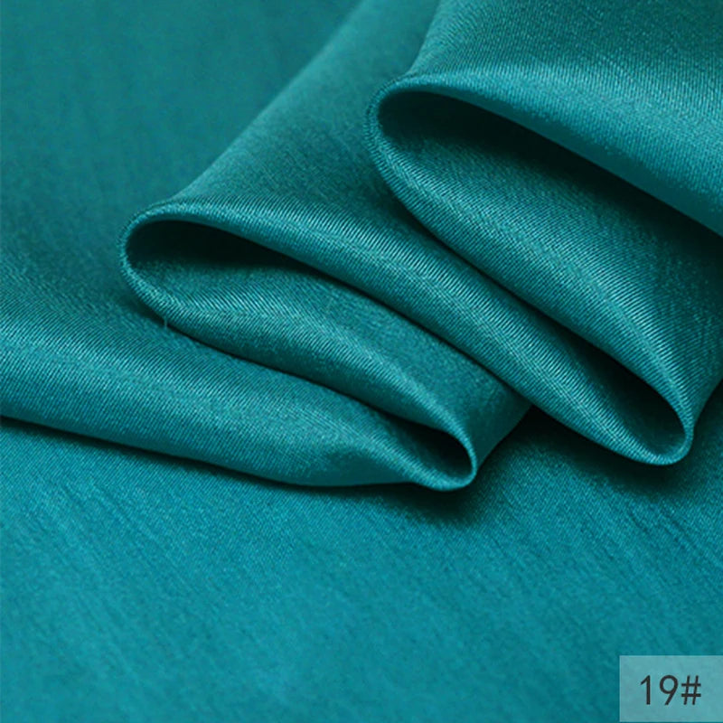 40Colors!45'' Wide 8MM Thin Solid Color Silk Fabric for Summer Dress Cheongsam Pants Pajamas Thin Silk Fabric by Yard DIY Sewing Material F129