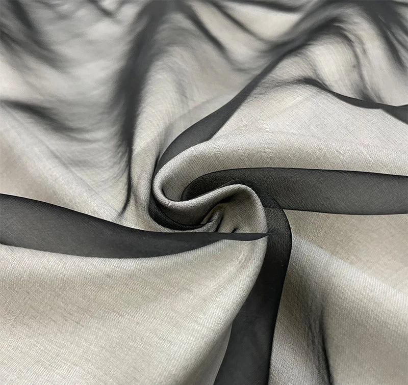 35Colors Available!43'' Wide 6MM Solid Color Silk Organza Fabric for Bubble Dress DIY Clothing Stiff Thin Fabric DIY Sewing Material F112