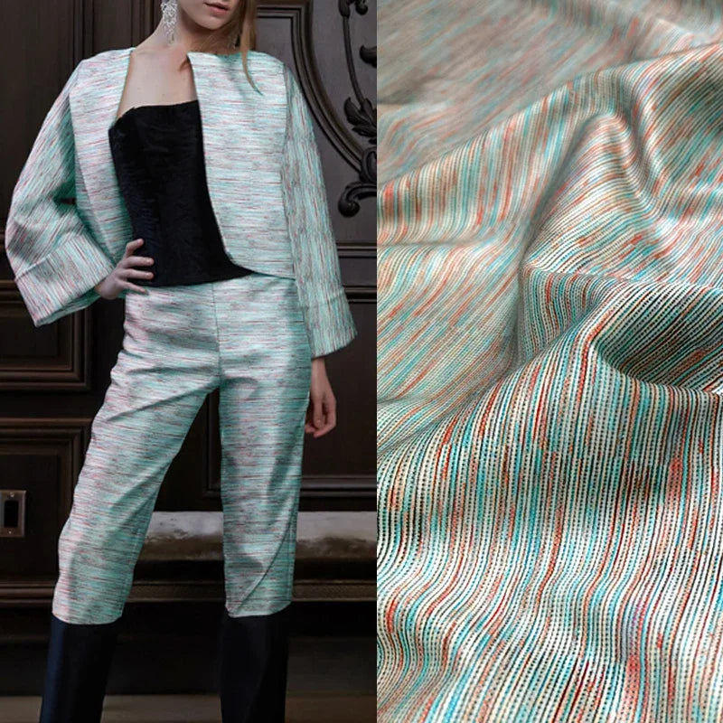 55'' Wide 20MM Thickness Stretch Twill Silk Fabric Material by Yard for Summer Spring Plants Blouse Dress Cheongsam DIY Sewing Material D1205