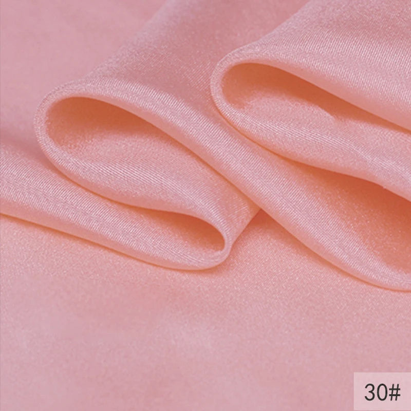 40Colors!45'' Wide 8MM Thin Solid Color Silk Fabric for Summer Dress Cheongsam Pants Pajamas Thin Silk Fabric by Yard DIY Sewing Material F129