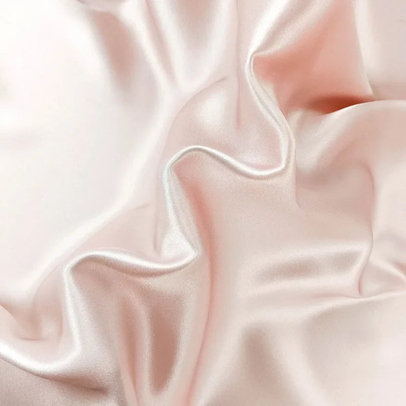 45'' Wide 16MM Solid Color Silk Crepe Plain Fabric by Yard for Summer Spring Red Blue White Dress Shirt Clothes Cheongsam Pajamas DIY Sewing Material SC019