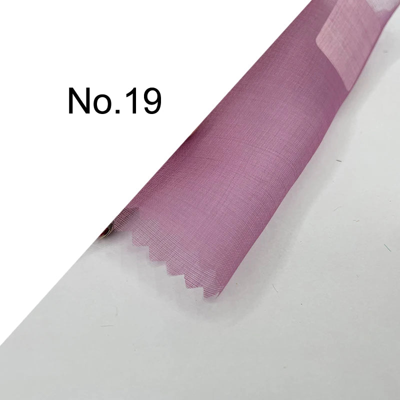 35Colors Available!43'' Wide 6MM Solid Color Silk Organza Fabric for Bubble Dress DIY Clothing Stiff Thin Fabric DIY Sewing Material F112