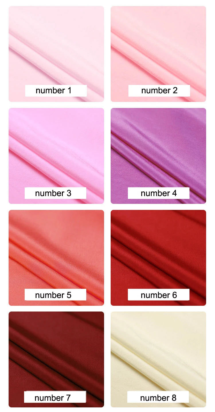 44Colors!114CM Wide 16MM Solid Color Silk Crepe de Chine Fabric for Summer Spring Dress Cheongsam Thin Soft Silk Fabric DIY Sewing Material F119