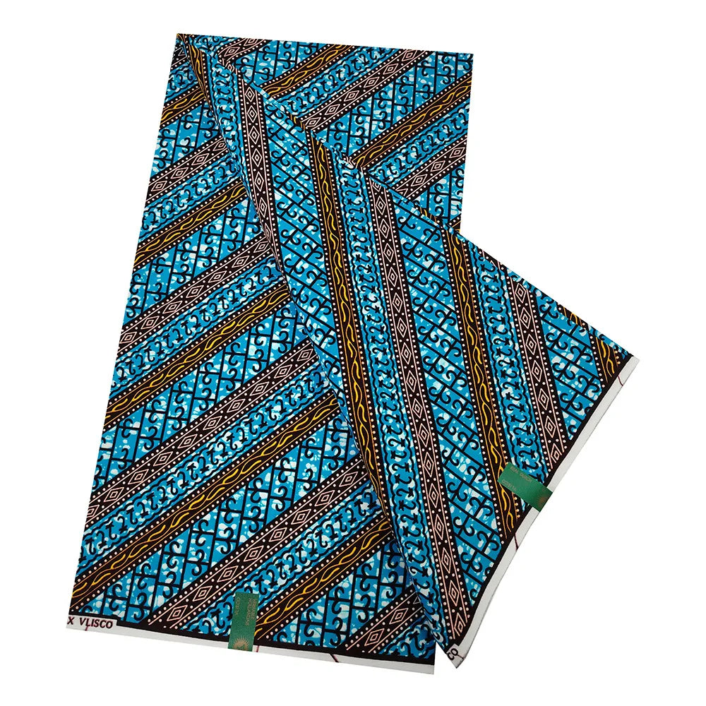 16Patterns Geometry Plants Print,African Wax Fabric for Summer Clothing-100% Cotton Batik Material,6 Yards Long,115CM Wide R1064