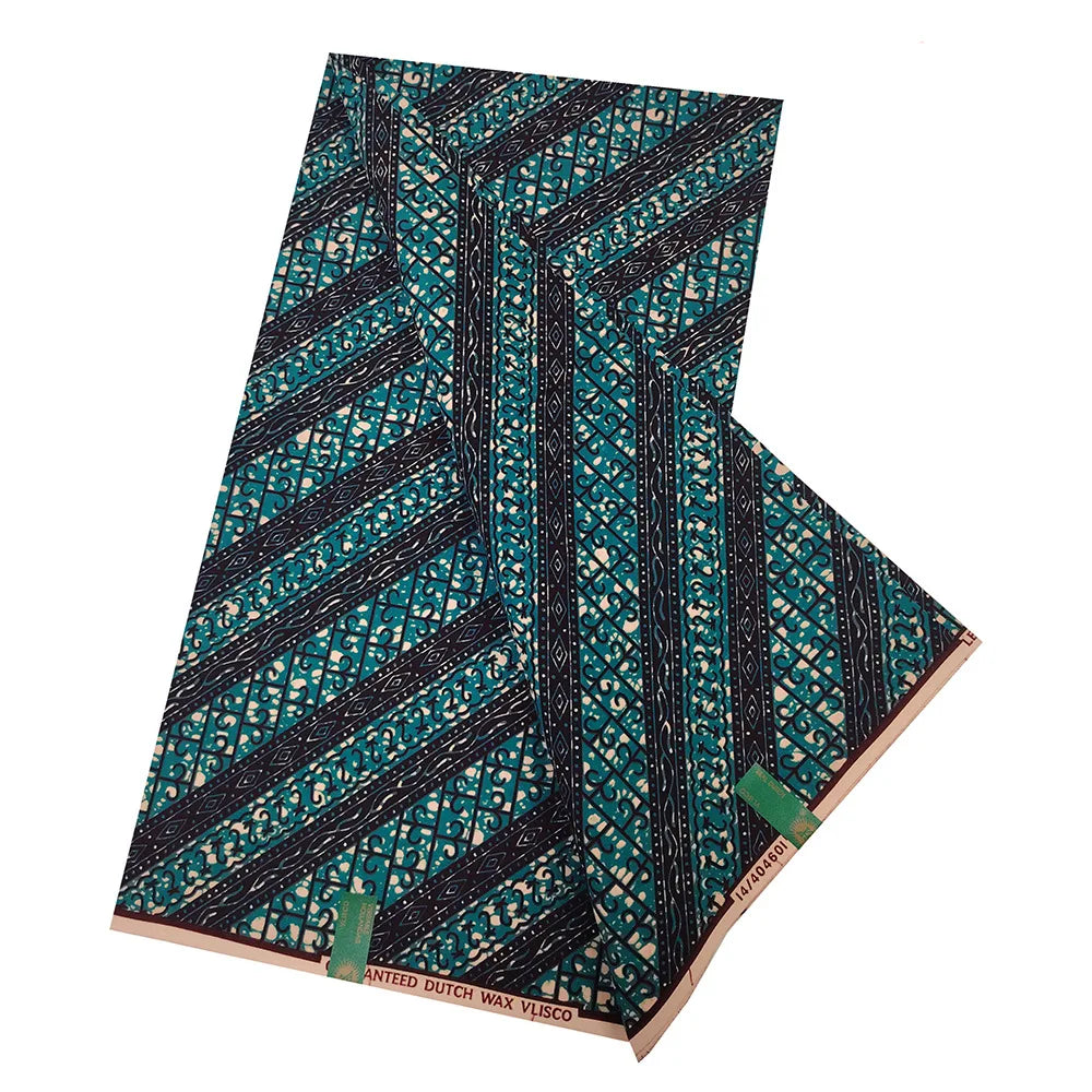16Patterns Geometry Plants Print,African Wax Fabric for Summer Clothing-100% Cotton Batik Material,6 Yards Long,115CM Wide R1064