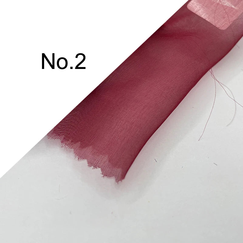 35Colors Available!43'' Wide 6MM Solid Color Silk Organza Fabric for Bubble Dress DIY Clothing Stiff Thin Fabric DIY Sewing Material F112