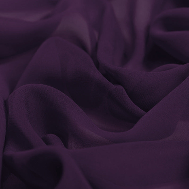 96 Colors! 55'' Wide 10MM Solid Color Thin Silk Georgette Fabric by Yard for Summer one-piece dress Shirt Clothes DIY Sewing Material F071
