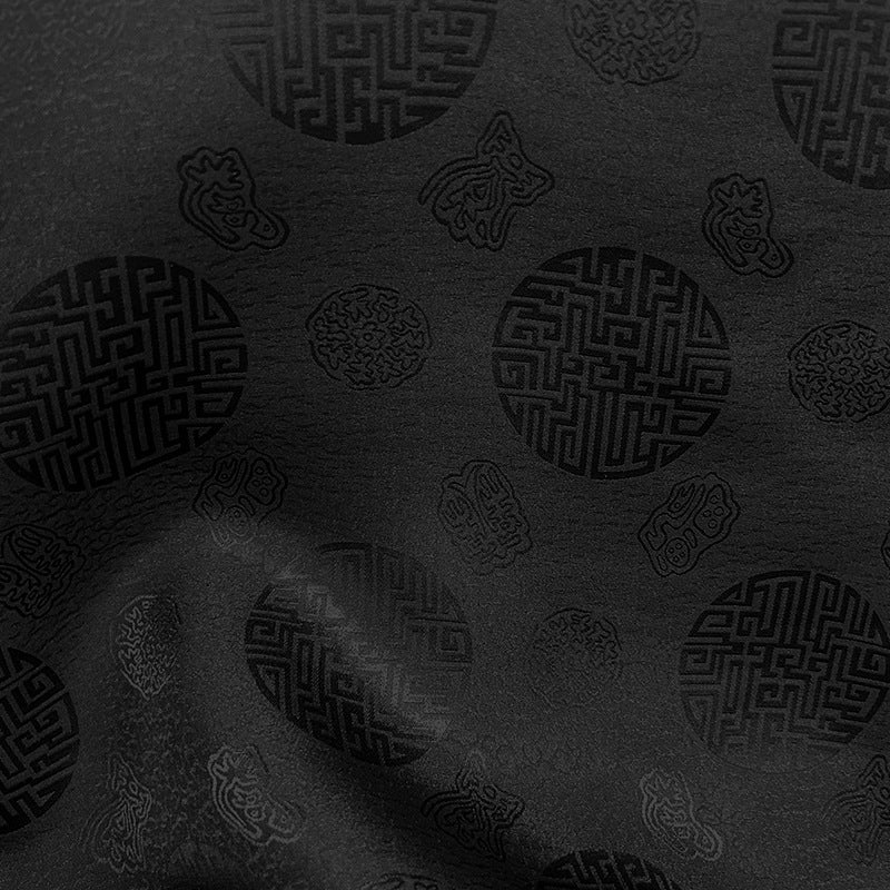 114CM Wide 16MM Chinese Style Jacquard Silk Satin Fabric for Summer one-piece dress Shirt Clothes DIY Sewing Material F062