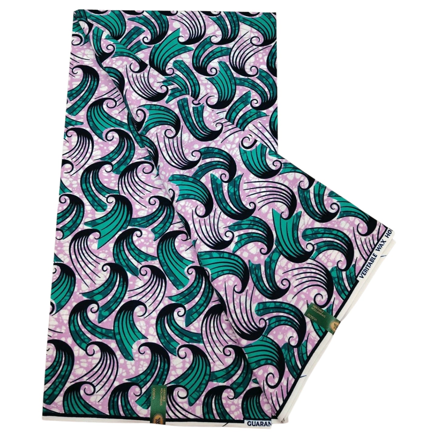 24*24Yarns African Cotton Batik Wax Fabric,115CM Wide Printed Green Design 6Yards Long,Summer Dress Pants Sofa DIY Material R851