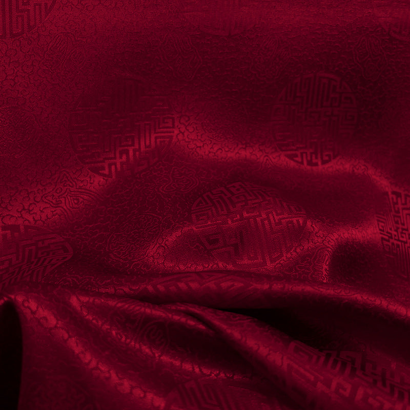 114CM Wide 16MM Chinese Style Jacquard Silk Satin Fabric for Summer one-piece dress Shirt Clothes DIY Sewing Material F062