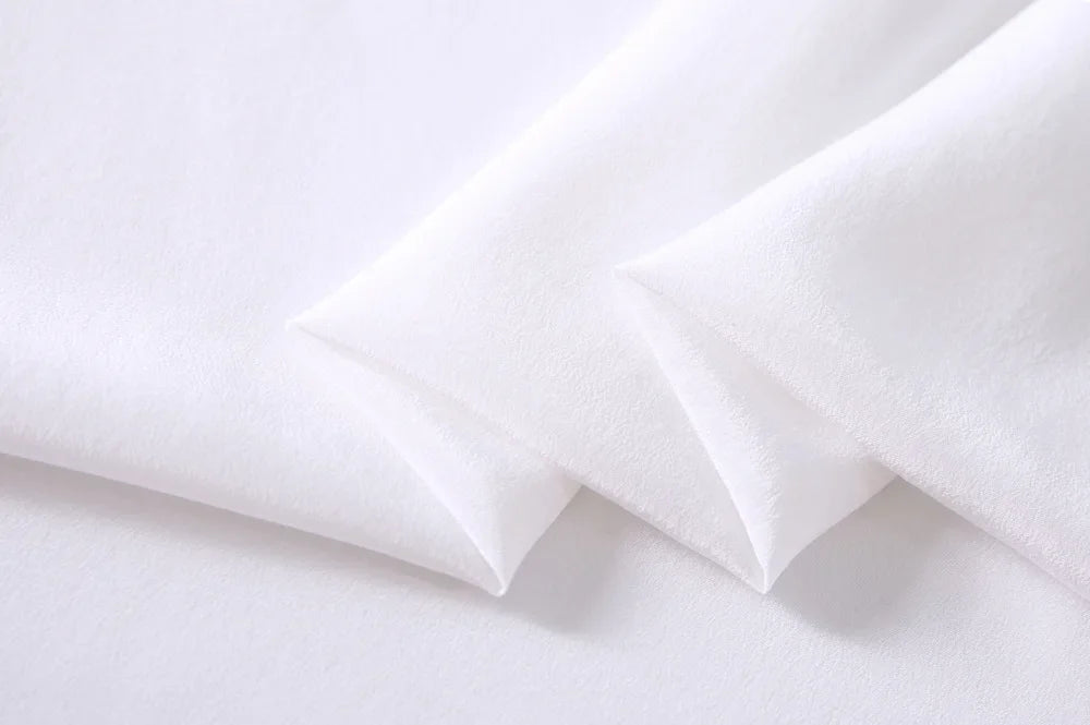 45'' Wide 16MM Solid Color Silk Crepe de Chine Fabric for Summer Soft Dress Shirt Clothes Cheongsam DIY Sewing Material Y051