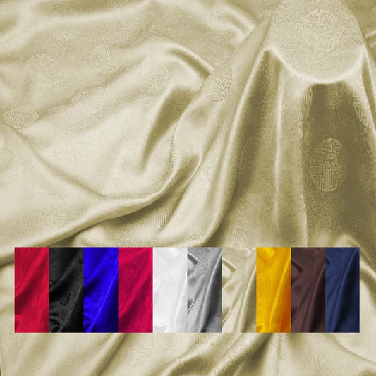 114CM Wide 16MM Chinese Style Jacquard Silk Satin Fabric for Summer one-piece dress Shirt Clothes DIY Sewing Material F062