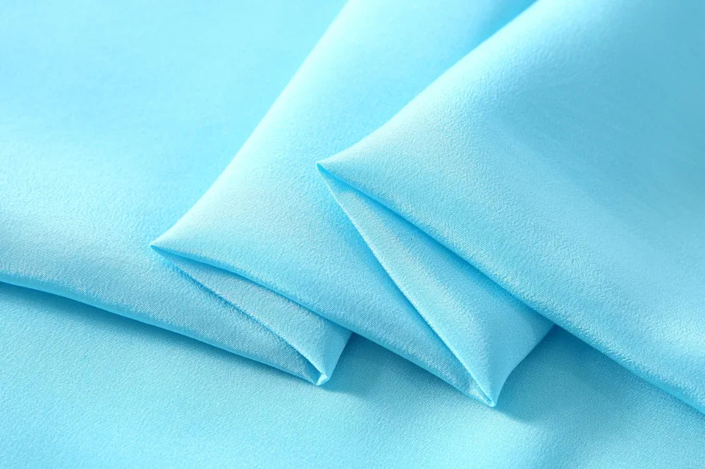 45'' Wide 16MM Solid Color Silk Crepe de Chine Fabric for Summer Soft Dress Shirt Clothes Cheongsam DIY Sewing Material Y051