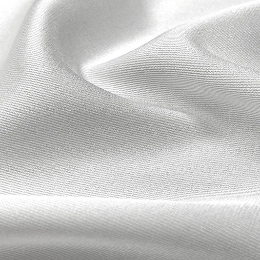 Stretch Silk Fabric -Solid Color White Fabric-55'' Wide 93% Silk 7% Spandex - Perfect for Dressmaking Cheongsam Pants 19MM Thickness DIY Sewing Material F100
