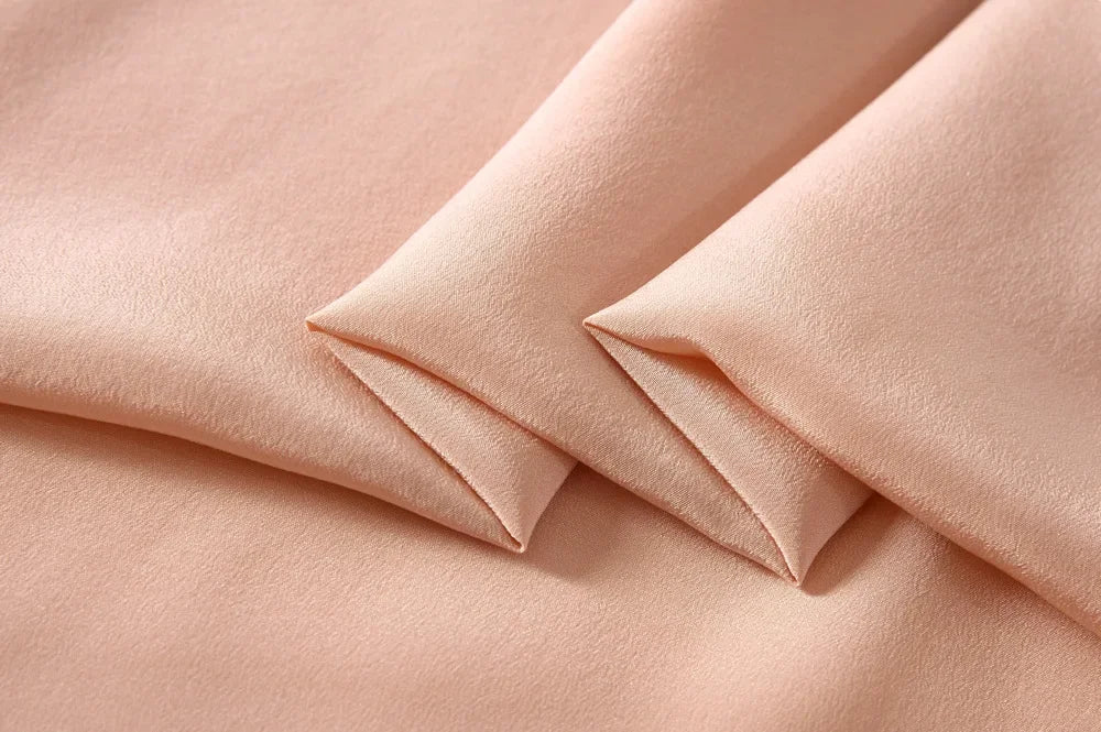 45'' Wide 16MM Solid Color Silk Crepe de Chine Fabric for Summer Soft Dress Shirt Clothes Cheongsam DIY Sewing Material Y051