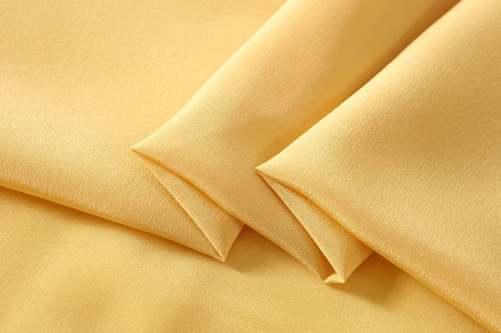 45'' Wide 16MM Solid Color Silk Crepe de Chine Fabric for Summer Soft Dress Shirt Clothes Cheongsam DIY Sewing Material Y051