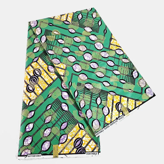 African Batik Fabric,100% Cotton 24*24Yarns Gorgeous Printed on Green Wax Fabric for DIY Sofa Summer Clothing Accessories R874