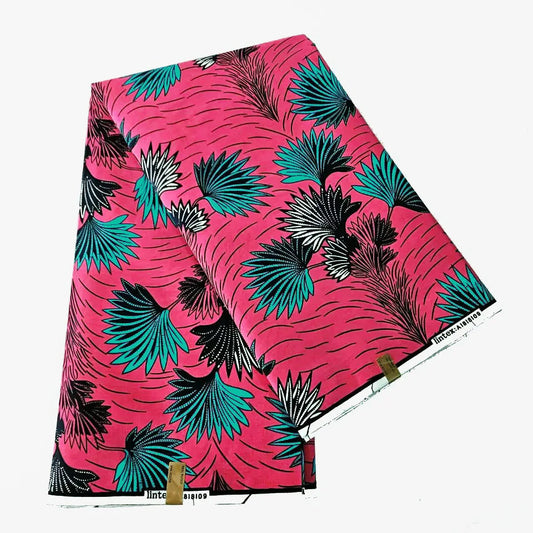 Trees Printed Pink Cotton Batik Fabric,6 Yards Long,African Style Prints Material for Sewing Summer Spring Clothing Sofa R909