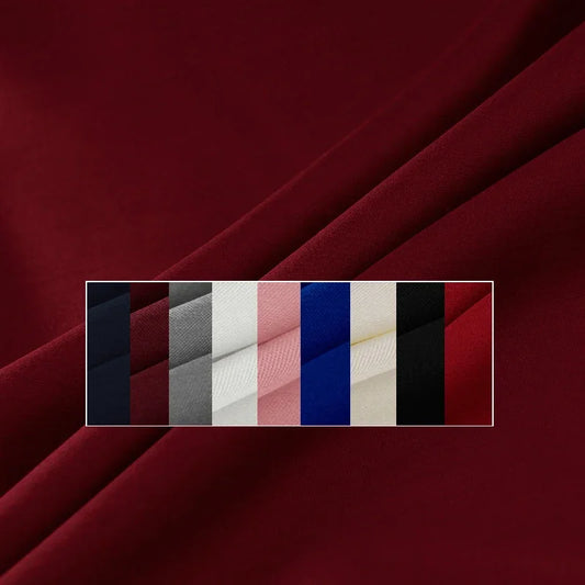 10 Colors!55'' Wide 35MM Solid Color Heavy Silk Wool Twill Fabric by Yard for Autumn Winter Dress Jacket Clothes Pants DIY Sewing Material F073