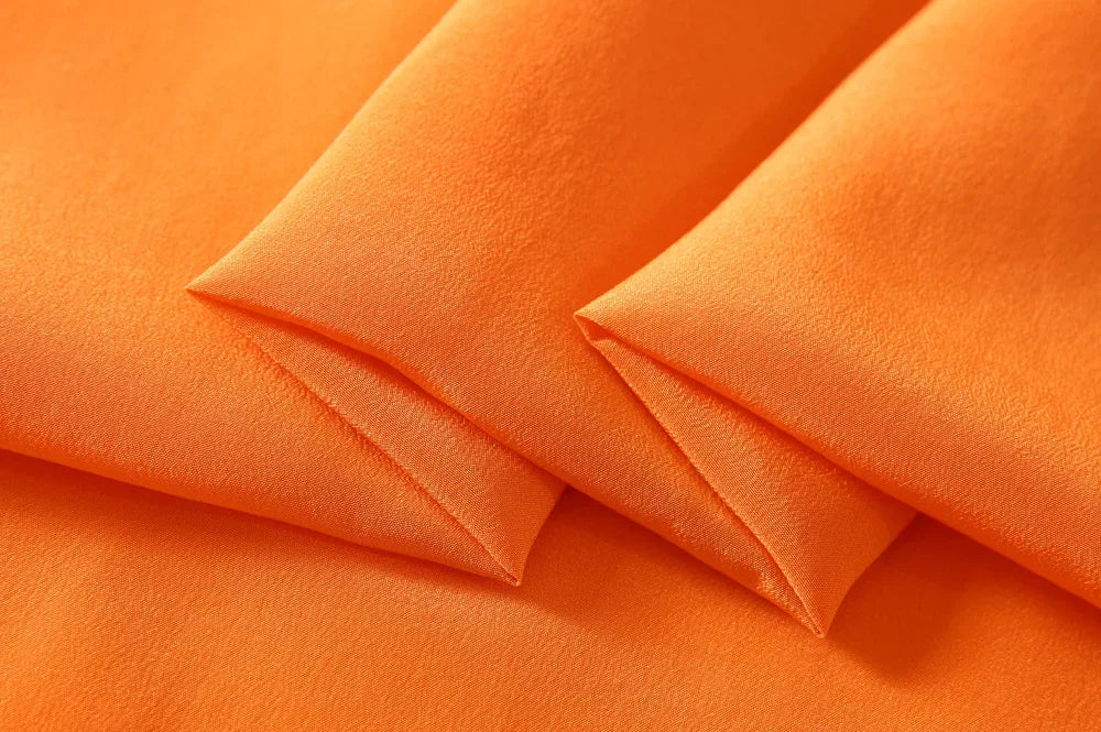 45'' Wide 16MM Solid Color Silk Crepe de Chine Fabric for Summer Soft Dress Shirt Clothes Cheongsam DIY Sewing Material Y051