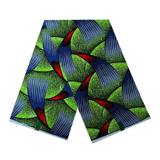 Printed Magic Blue Green Wax Fabric,100% Cotton African Batik Fabric for DIY Sewing Clothes Sofa Tablecloth Spring Summer R862