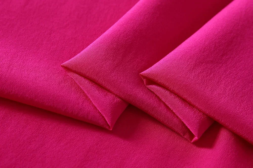 45'' Wide 16MM Solid Color Silk Crepe de Chine Fabric for Summer Soft Dress Shirt Clothes Cheongsam DIY Sewing Material Y051