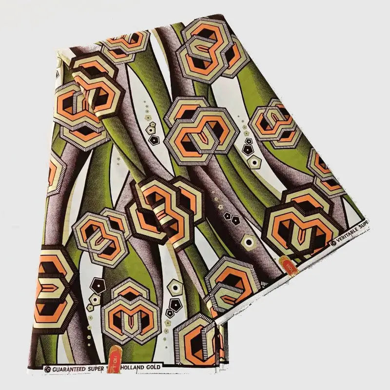 5 Patterns Available,100% Cotton Batik Fabric with African Wax Print for DIY Sewing Summer Clothing Sofa-6 Yards Long R1118