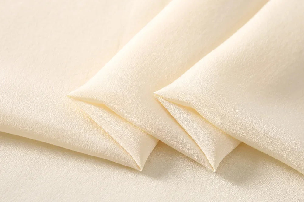 45'' Wide 16MM Solid Color Silk Crepe de Chine Fabric for Summer Soft Dress Shirt Clothes Cheongsam DIY Sewing Material Y051