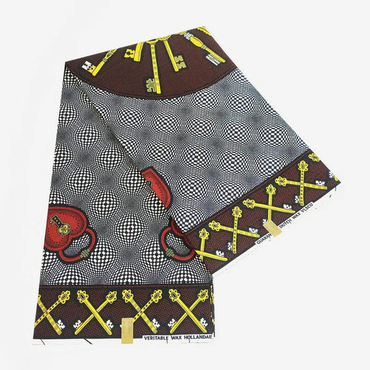6 Yards Long 115CM Wide,Batik Cotton Fabric for African Style Summer Clothing,Print Curtains Cushion Sofa,DIY Material R1073