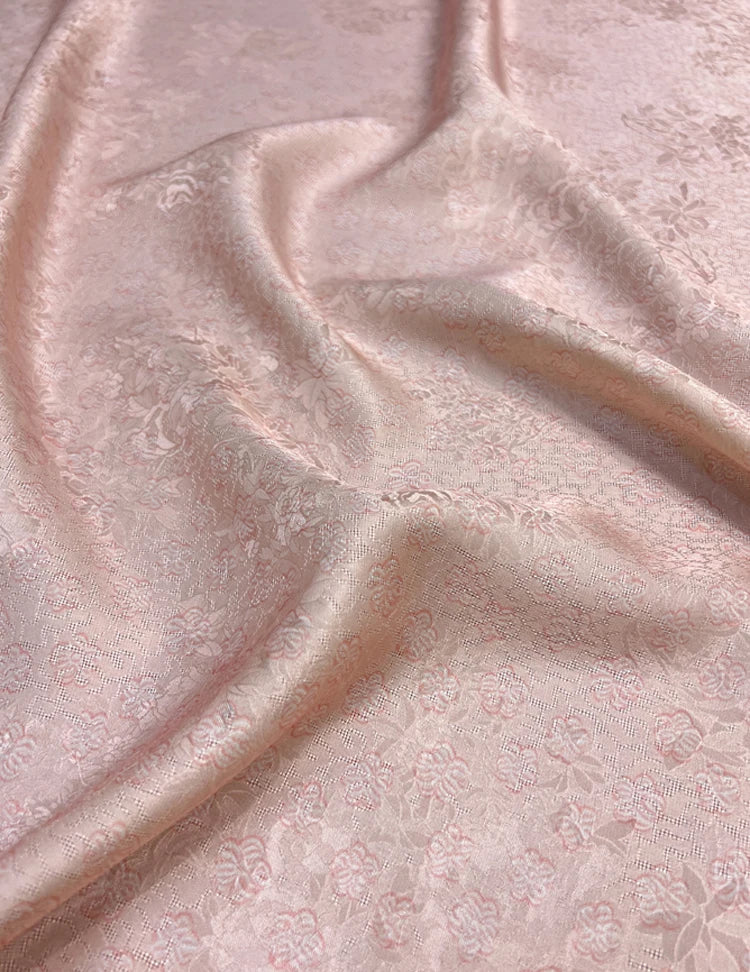 3 Colors! 45'' Wide 22MM Thickness Chinese Style Jacquard Silk Fabric by Yard for Summer One-piece Dress Clothes Pants Double-faced Silk DIY Sewing Material D1539