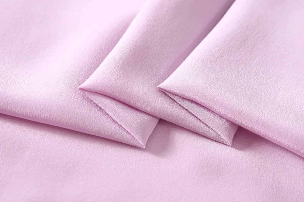 45'' Wide 16MM Solid Color Silk Crepe de Chine Fabric for Summer Soft Dress Shirt Clothes Cheongsam DIY Sewing Material Y051
