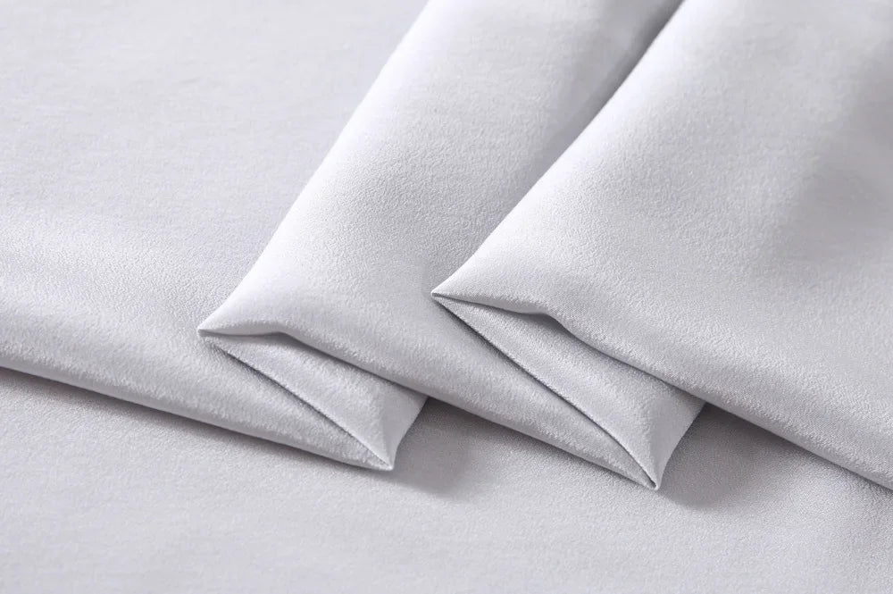 45'' Wide 16MM Solid Color Silk Crepe de Chine Fabric for Summer Soft Dress Shirt Clothes Cheongsam DIY Sewing Material Y051