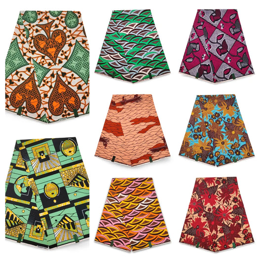 8 Patterns African Style Printed Cotton Fabric for DIY Sewing Cushions Clothing Sofa-Batik Fabric Perfect for Home Decor R1051