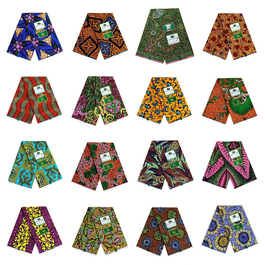 Summer Dress Pants Curtains Cushion DIY Sewing Cotton African Wax Batik Fabric-6 Yds Long 115CM Wide 11 Patterns Prints R1096
