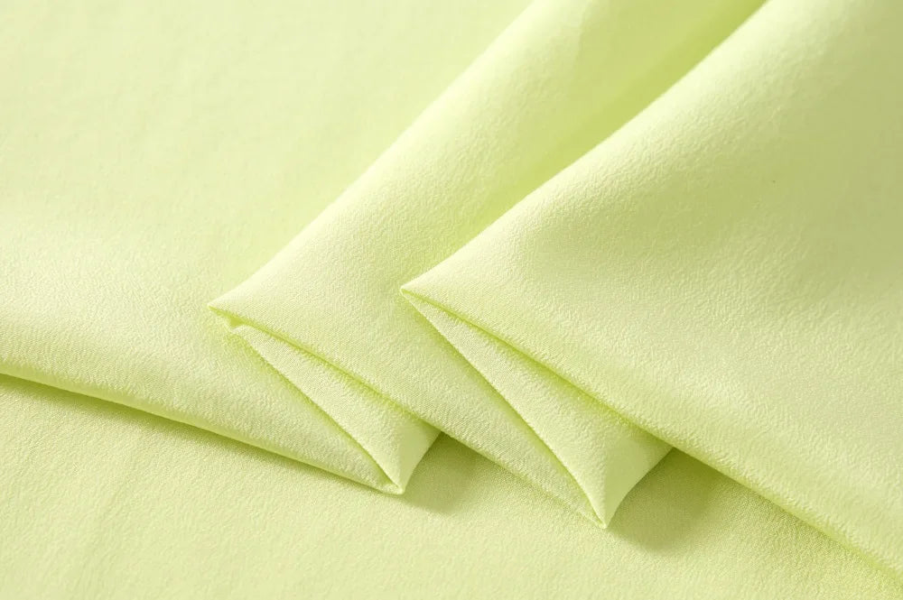 45'' Wide 16MM Solid Color Silk Crepe de Chine Fabric for Summer Soft Dress Shirt Clothes Cheongsam DIY Sewing Material Y051