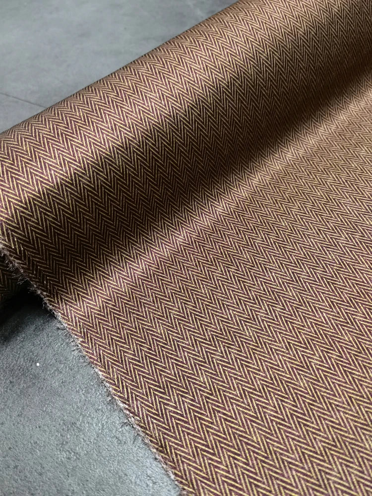 55'' Wide 20MM Thickness Printed Stretch Coffee Color Twill Silk Fabric by Yard for DIY Sewing Summer Spring Plants Blouse Dress Cheongsam Silk Material D1210