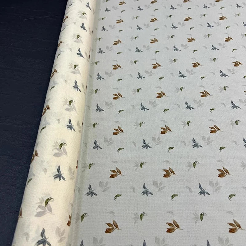 18 Momme 55''Width Silk Crepe de Chine Fabric for Sewing Blouse,Dresses,Pajamas DIY Crafts,Stretch Silk Spandex Soft Thin Material(Printed on Beige,1yards)  D1305