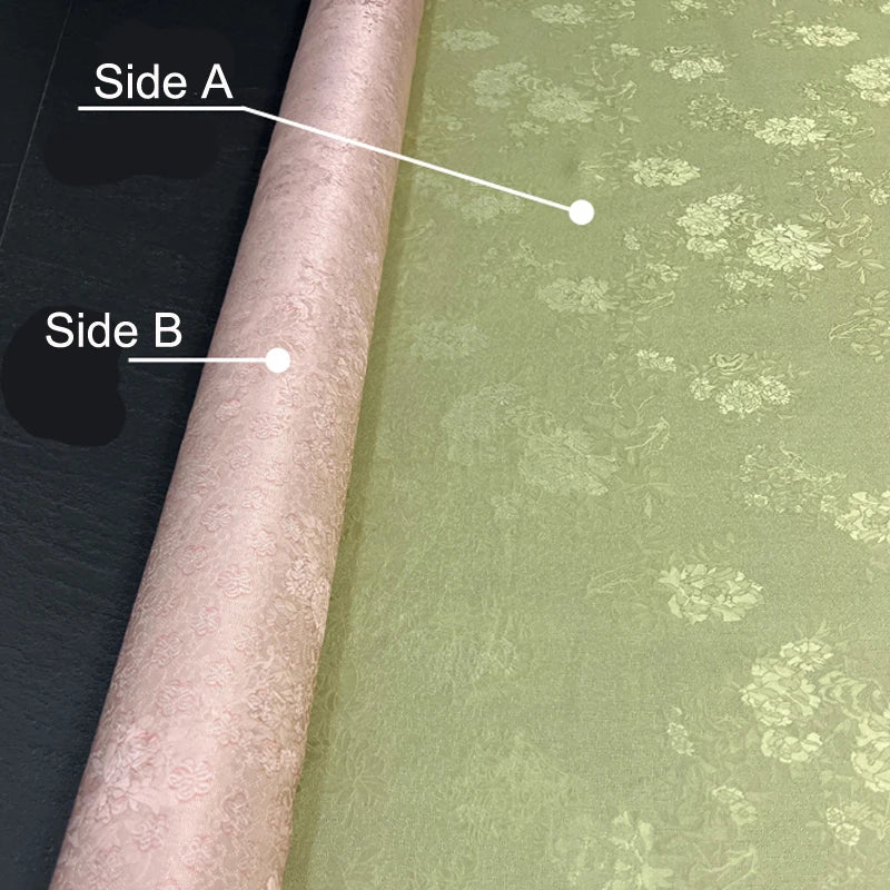 3 Colors! 45'' Wide 22MM Thickness Chinese Style Jacquard Silk Fabric by Yard for Summer One-piece Dress Clothes Pants Double-faced Silk DIY Sewing Material D1539