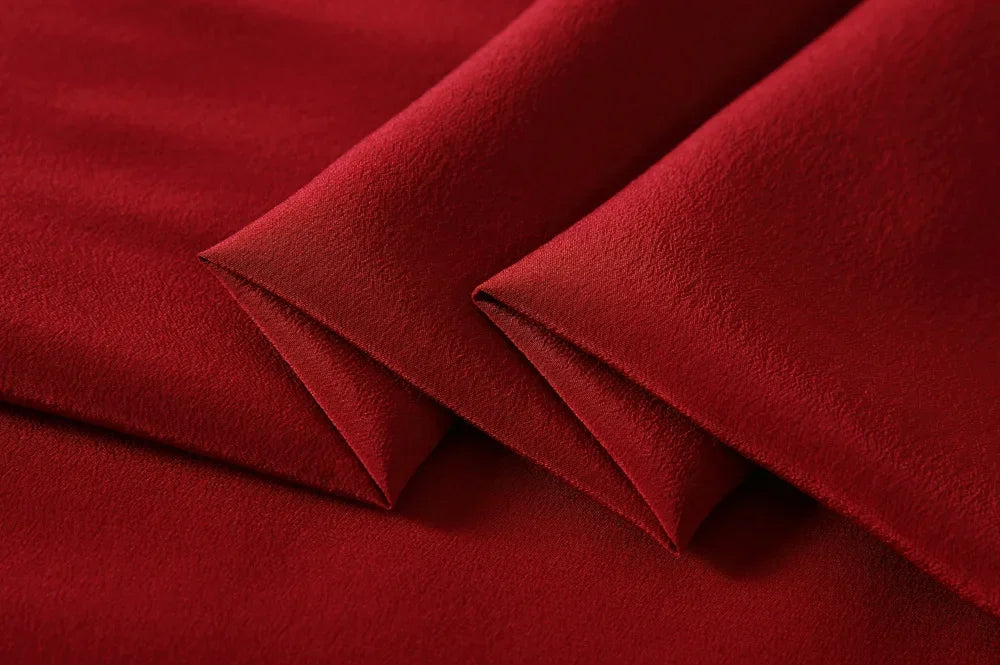 45'' Wide 16MM Solid Color Silk Crepe de Chine Fabric for Summer Soft Dress Shirt Clothes Cheongsam DIY Sewing Material Y051