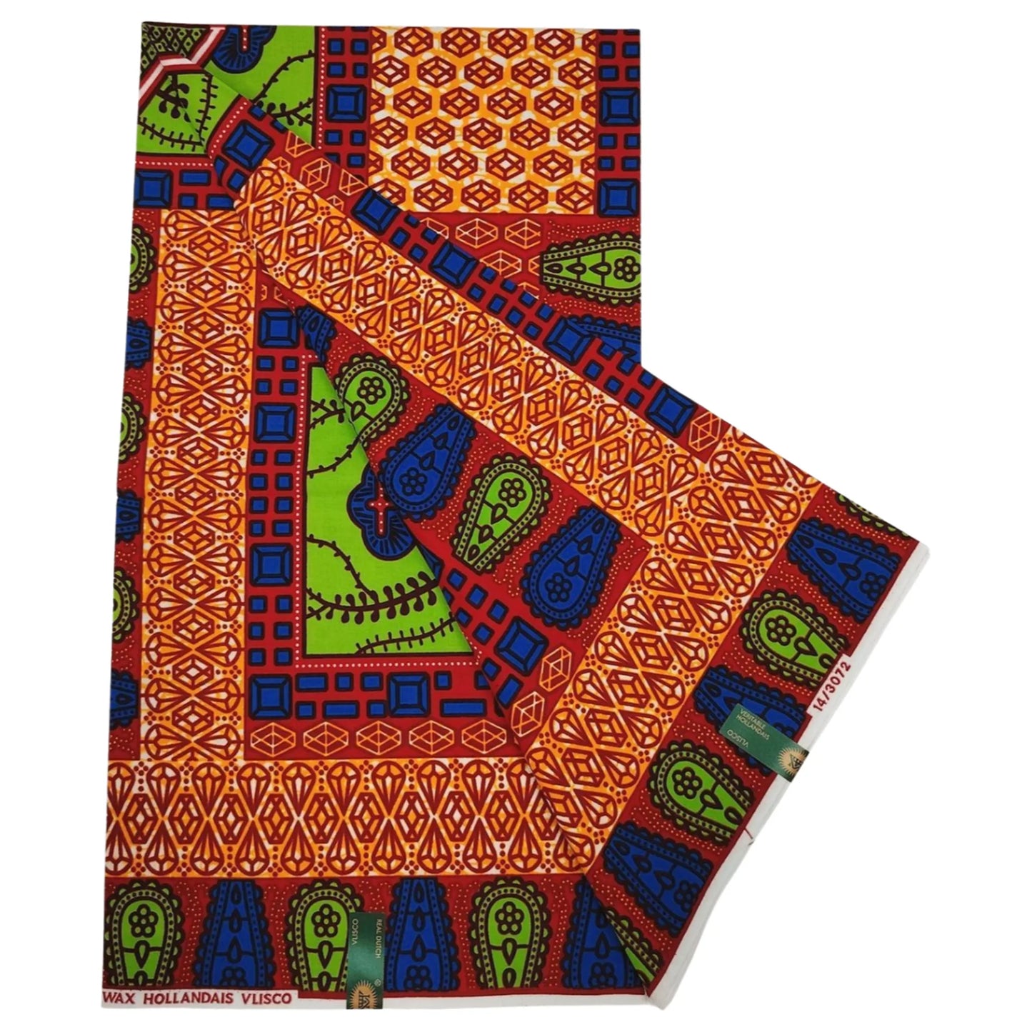 115CM Wide 6 Yards Long DIY Cotton African Wax Batik Fabric Material with Geometry Print for Cushion Covers Sofa Clothes DIY Sewing R1213