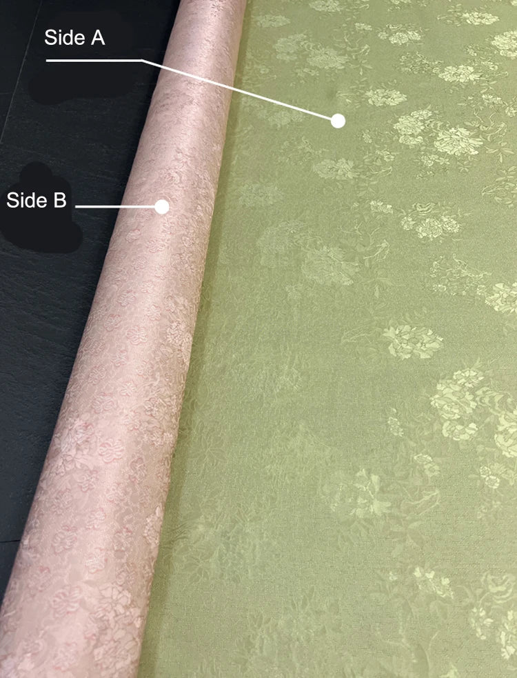 3 Colors! 45'' Wide 22MM Thickness Chinese Style Jacquard Silk Fabric by Yard for Summer One-piece Dress Clothes Pants Double-faced Silk DIY Sewing Material D1539