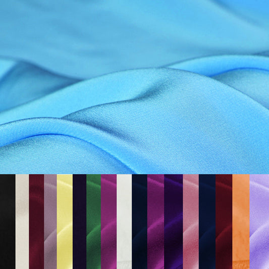 15Colors Available Solid Color Thin Silk Crepe de Chine Fabric- Perfect for Cheongsam & Dress Shirt,Soft Thin Silk Fabric,114CM Wide 16MM,DIY Sewing Material R341